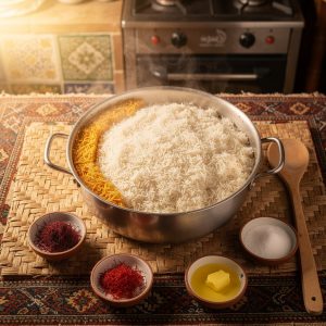 پخت برنج ایرانی