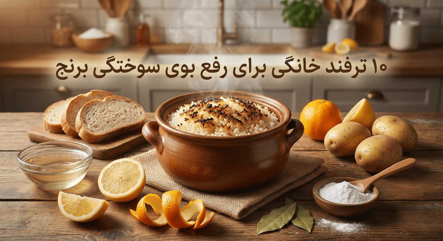 رفع بوی سوختگی برنج