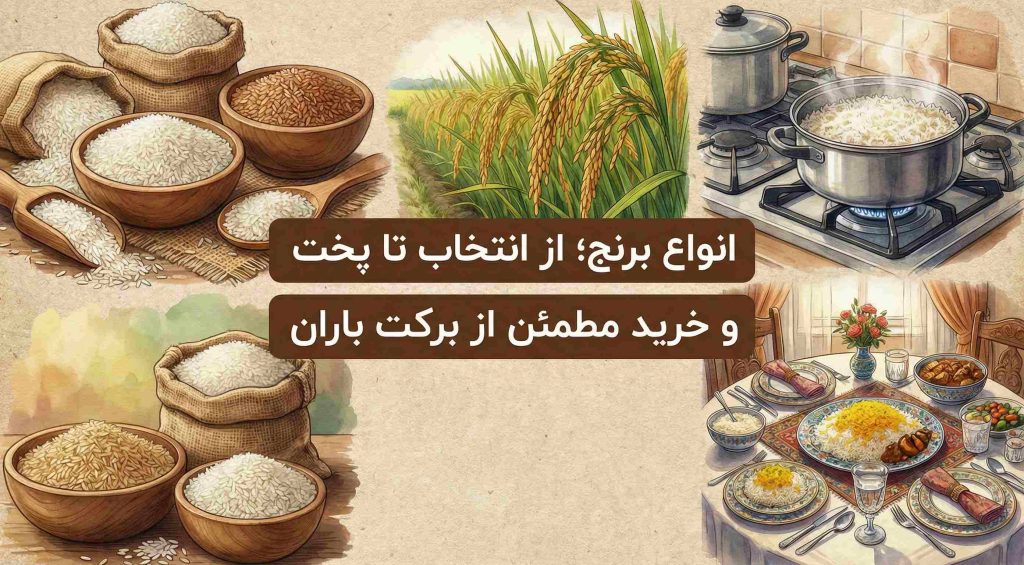 انواع برنج؛ از انتخاب تا پخت و خرید مطمئن از برکت باران