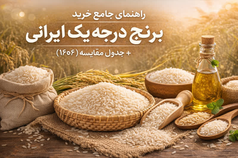 راهنمای جامع خرید برنج درجه یک ایرانی + جدول مقایسه (۱۴۰۴)
