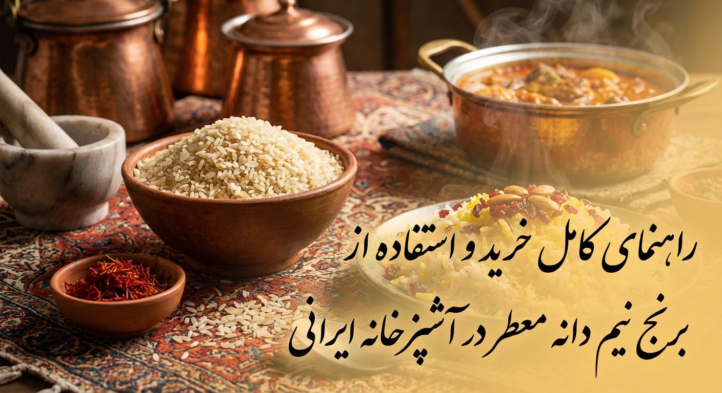 راهنمای کامل خرید و استفاده از برنج نیم دانه معطر در آشپزخانه ایرانی